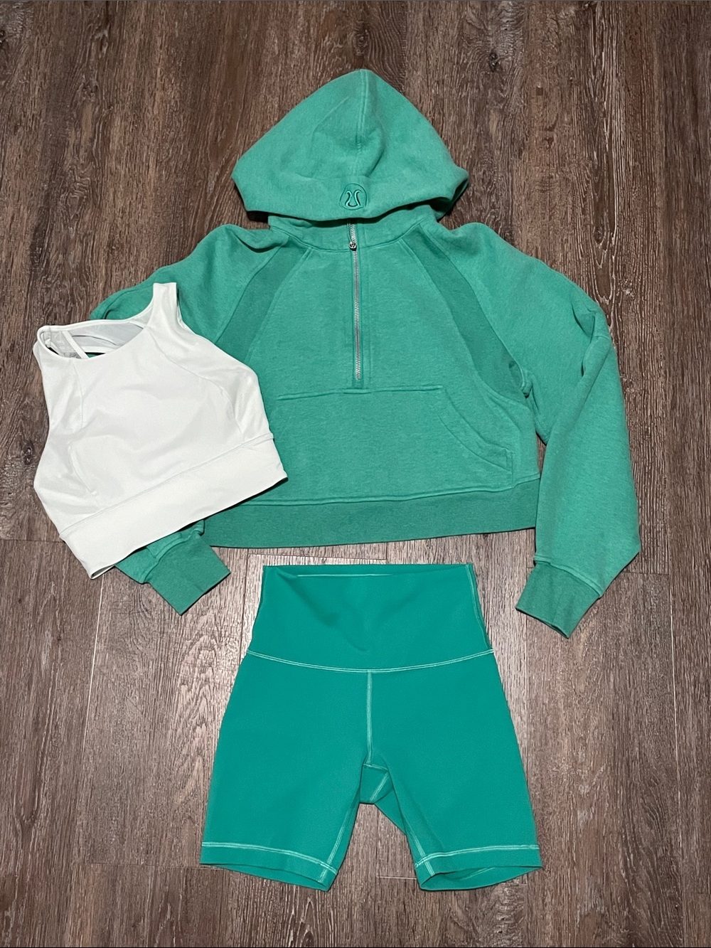 Lululemon Matching Maldives Green/Island Mist Bundle. Size Tops XS/S, 4/Bottom 4